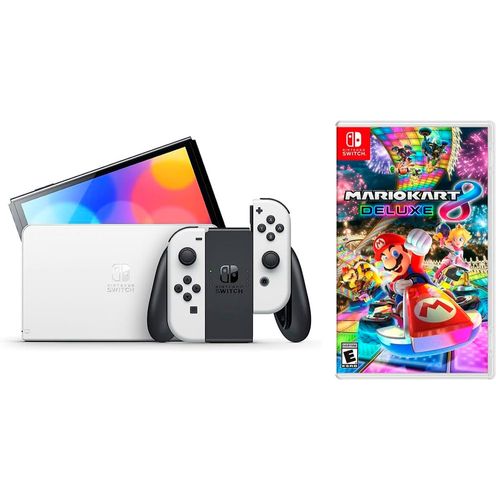 Paquete Nintendo Switch OLED blanco + Mario Kart 8 Deluxe