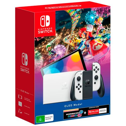 Paquete Nintendo Switch OLED blanco + Mario Kart 8 Deluxe