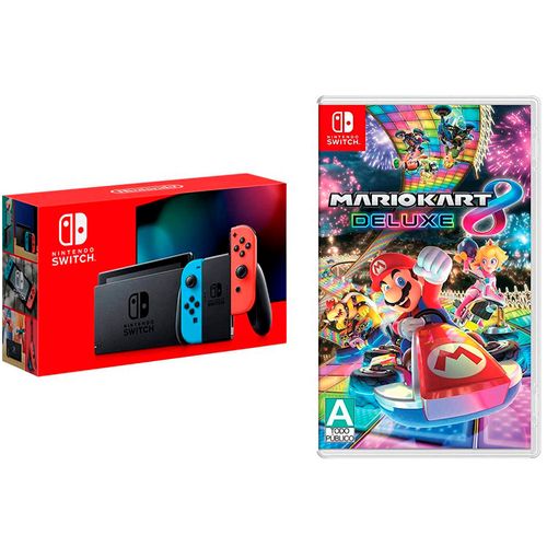 Paquete Nintendo Switch neon + Mario Kart 8